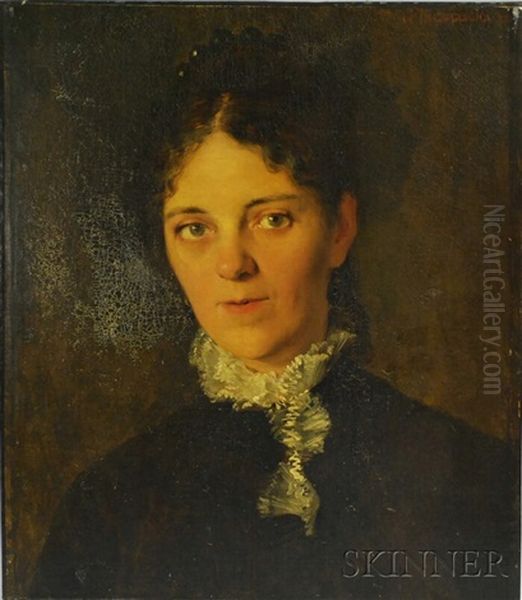 Portrait Of A Woman Oil Painting by Ignaz Marcel Gaugengigl