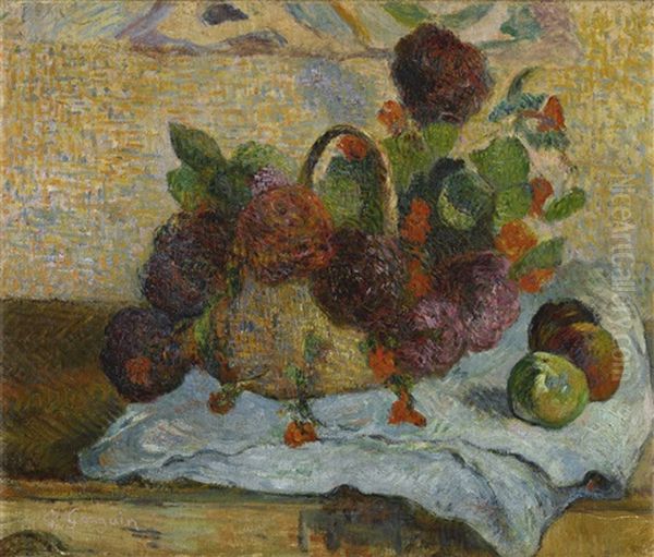 Fleurs Dans Un Panier Oil Painting by Paul Gauguin