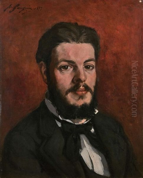 Portrait De Claude Antoine Charles Favre Oil Painting by Paul Gauguin