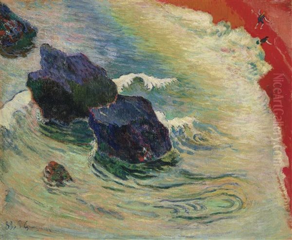 La Vague Oil Painting by Paul Gauguin