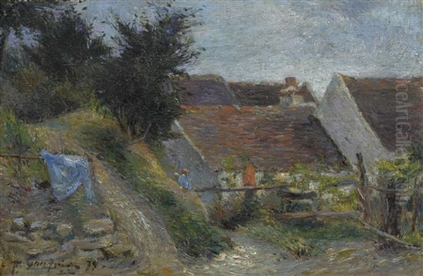 Chemin De Village (la Sente Du Pere Dupin) Oil Painting by Paul Gauguin