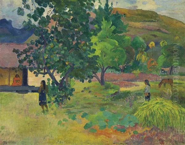 Te Fare (la Maison) Oil Painting by Paul Gauguin