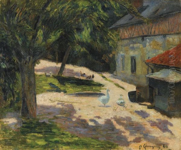 Le Poulailler Oil Painting by Paul Gauguin