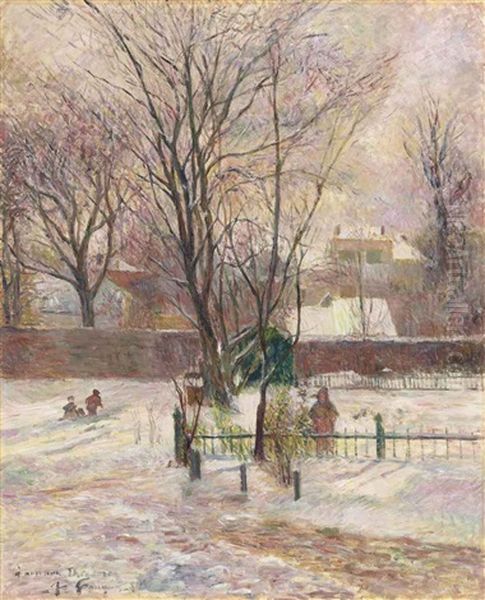 La Neige A Copenhague Oil Painting by Paul Gauguin