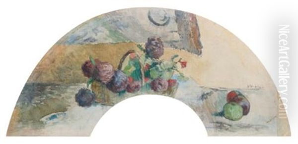 Corbeille De Fleurs Et De Fruits Oil Painting by Paul Gauguin