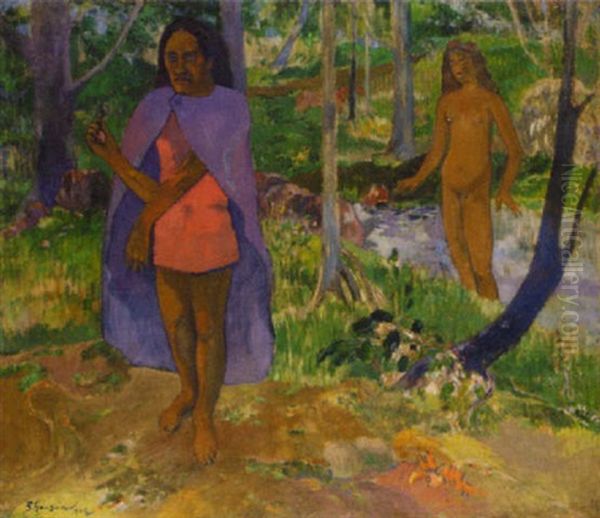 Incantation Oil Painting by Paul Gauguin