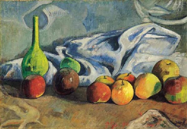 Nature Morte Aux Pommes Oil Painting by Paul Gauguin