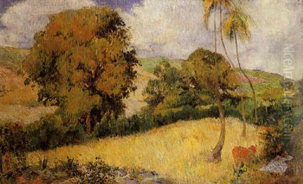 Paysage Martiniquais Oil Painting by Paul Gauguin