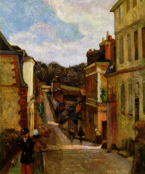 Rue De Banlieue Oil Painting by Paul Gauguin