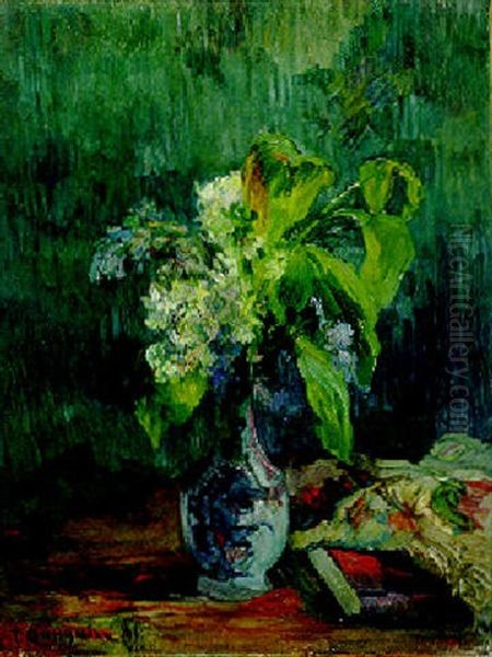 Vase De Fleurs (lilas) Oil Painting by Paul Gauguin