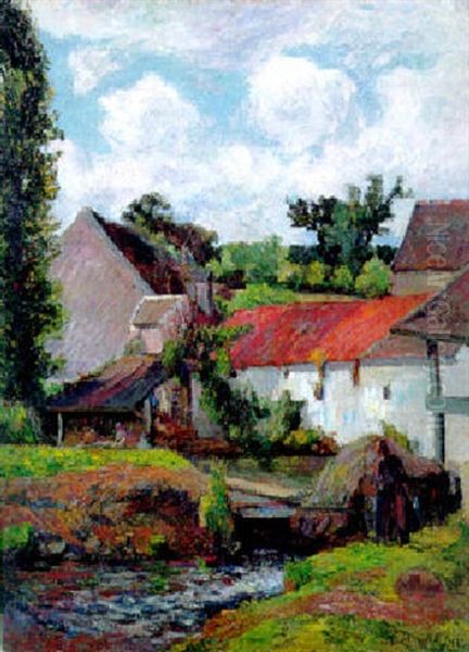 Ferme A Osny Oil Painting by Paul Gauguin