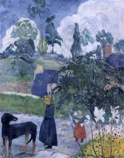 Entre Les Lys Oil Painting by Paul Gauguin