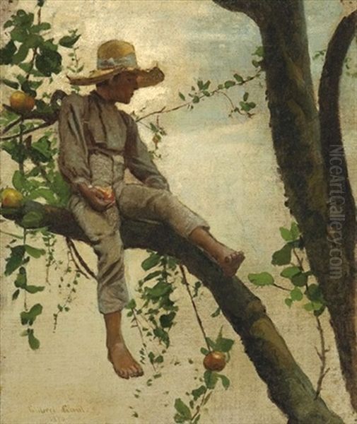 The Apple Picker Oil Painting by Gilbert Gaul