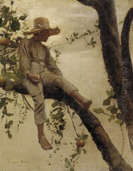 The Apple Picker Oil Painting by Gilbert Gaul