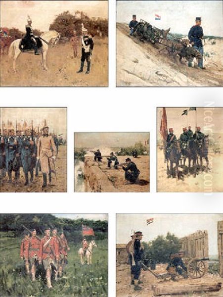 Scenes Of Military Activities by Gilbert Gaul