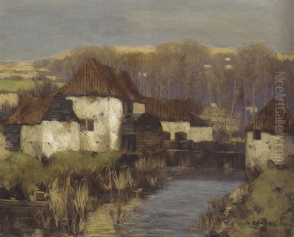 The Water Mill Oil Painting by David Gauld