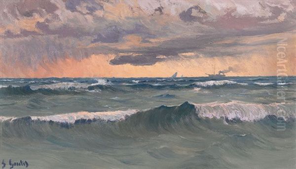 Etude Des Vagues Oil Painting by Fernand Gaulis