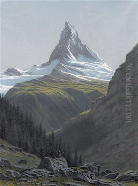 Das Matterhorn Oil Painting by Louis Daniel Edouard Gaulis