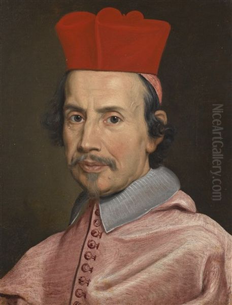 Portrait Of The Cardinal Marco Galli (1619-1683), Bust-length Oil Painting by Giovanni Battista Gaulli