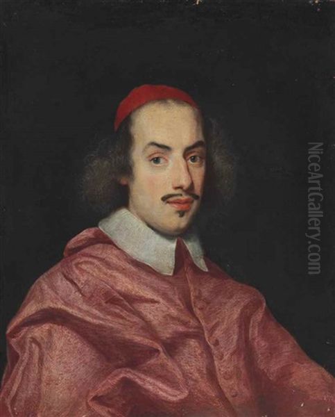 Portrait Of Cardinal Jacopo Rospigliosi (1628-1684), Bust-length Oil Painting by Giovanni Battista Gaulli