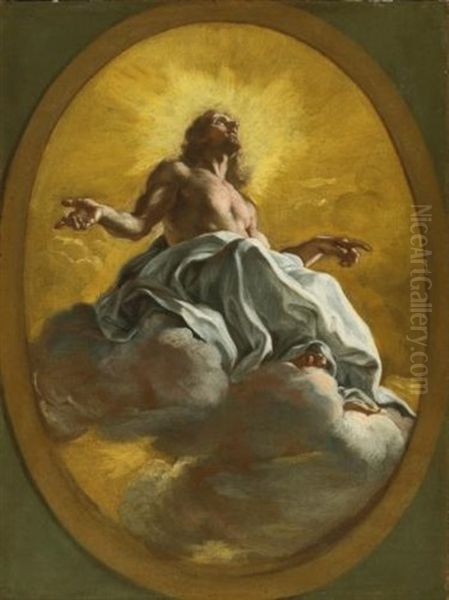 Christ In Glory Oil Painting by Giovanni Battista Gaulli