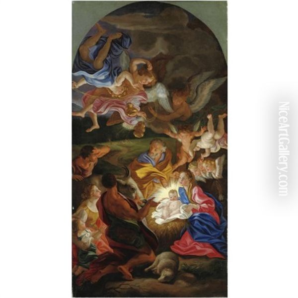 Adorazione Dei Pastori Oil Painting by Giovanni Battista Gaulli