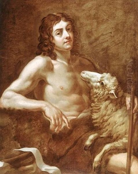 Saint John The Baptist Oil Painting by Giovanni Battista Gaulli