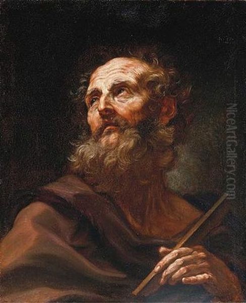 The Apostle Saint Thomas Oil Painting by Giovanni Battista Gaulli