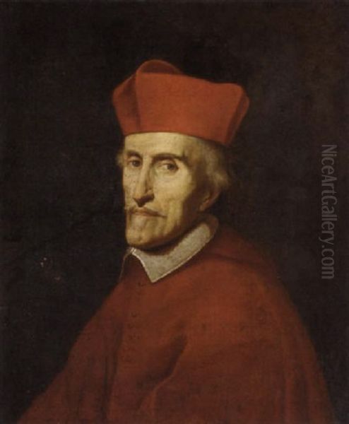 Portrait Of A Cardinal Oil Painting by Giovanni Battista Gaulli