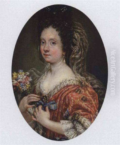 Portrait Of Eleonora Boncompagni Borghese Oil Painting by Giovanni Battista Gaulli