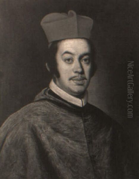 Portrait Of A Cardinal, Bust Length Oil Painting by Giovanni Battista Gaulli