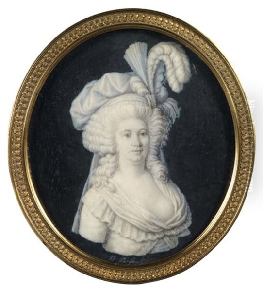 Portrait De La Reine Marie-antoinette Oil Painting by Jacques-Joseph de Gault