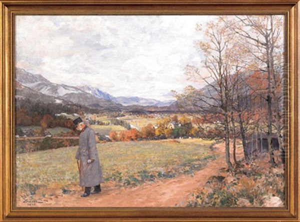 Landscape Depicting Emperor Franz Joseph Oil Painting by Wilhelm Gause