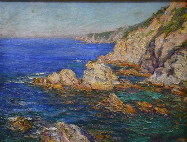 Les Callanques De Cassis Oil Painting by Adolphe-Louis Gaussen