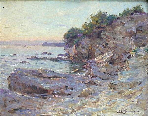 Golfe De La Ciotat Oil Painting by Adolphe-Louis Gaussen