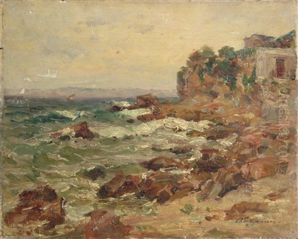 La Corniche Oil Painting by Adolphe-Louis Gaussen