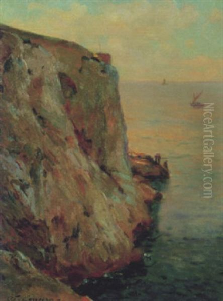 La Corniche Oil Painting by Adolphe-Louis Gaussen