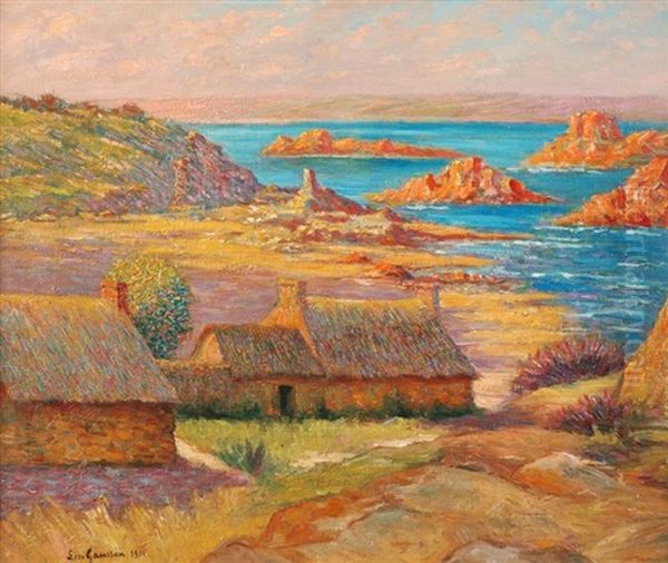 Bord De Mer En Bretagne Oil Painting by Leo Gausson