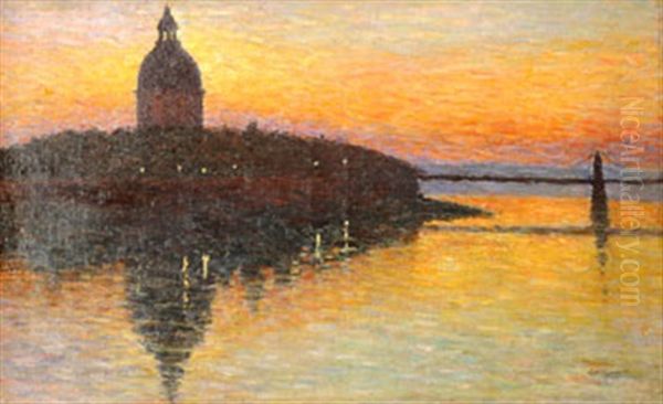 Coucher De Soleil Oil Painting by Leo Gausson