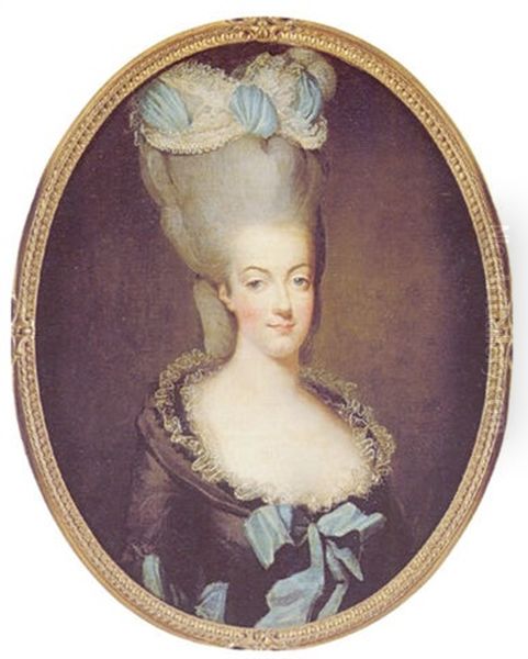 Portrait De Marie-antoinette Oil Painting by Jacques Fabien Gautier d'Agoty