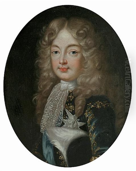 A Portrait Of A Young Nobleman Oil Painting by Jean-Baptiste Andre Gautier d'Agoty