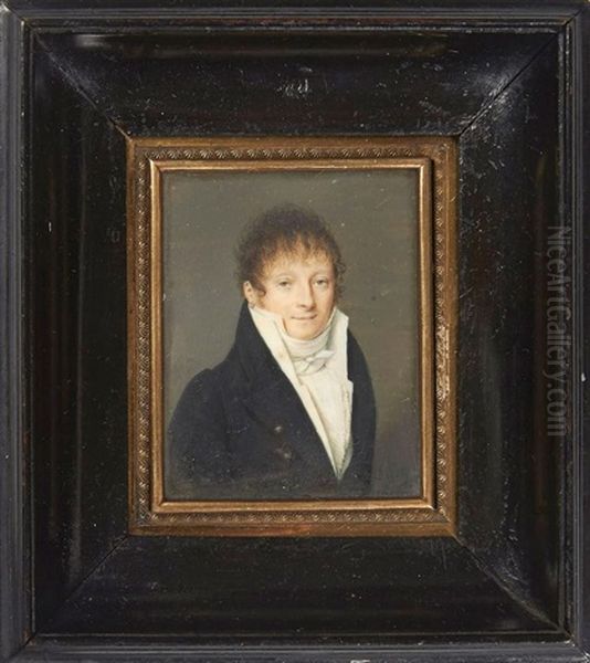 Portrait D'homme Oil Painting by Pierre Edouard Gautier dagoty