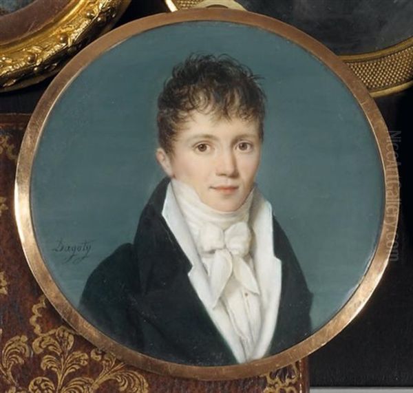 Portrait De Jeune Homme Oil Painting by Pierre Edouard Gautier dagoty