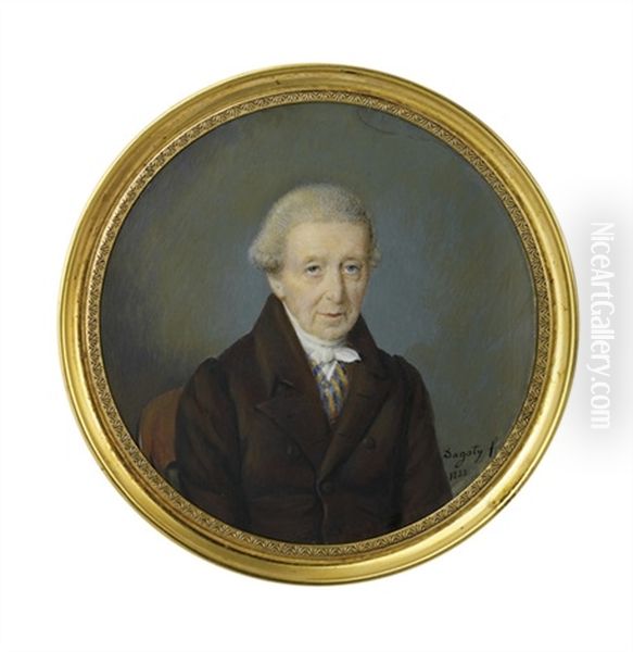 Johann Christoph Schonbeck Oil Painting by Pierre Edouard Gautier dagoty