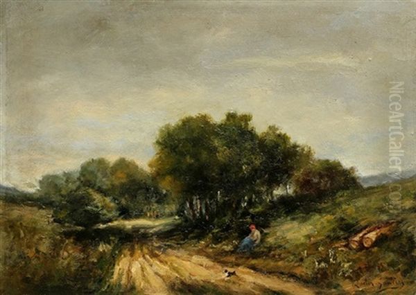 Landscape Oil Painting by Louis Francois Leon Gautier