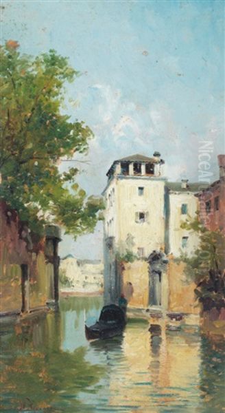 Venezia Oil Painting by Natale Gavagnin