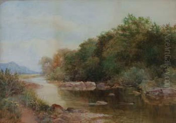 River
Scene Oil Painting by Albert William Ayling