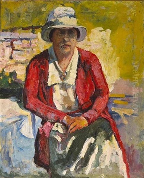 Madame Vrooman Oil Painting by August Gay