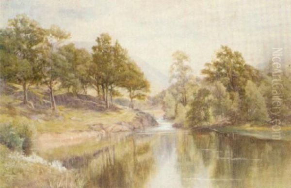 Approach To Betws-y-coaed Oil Painting by Albert William Ayling