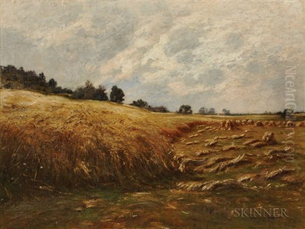 Haying Scene Oil Painting by Edward B. Gay